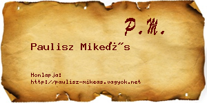 Paulisz Mikeás névjegykártya